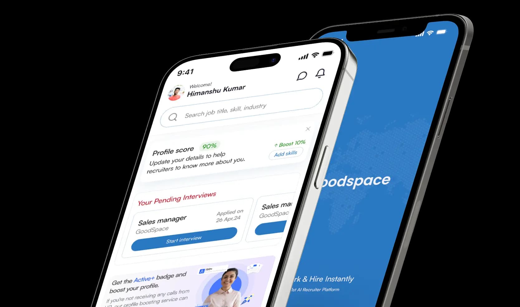 GoodSpace Mobile App Interface