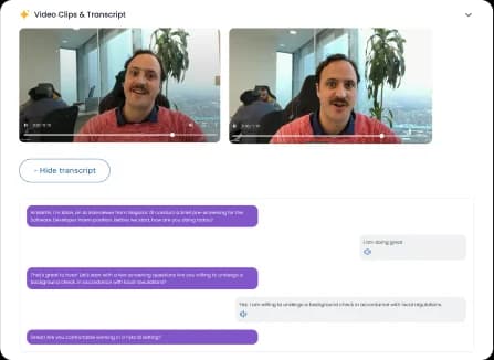 AI Interviewer dashboard view 2