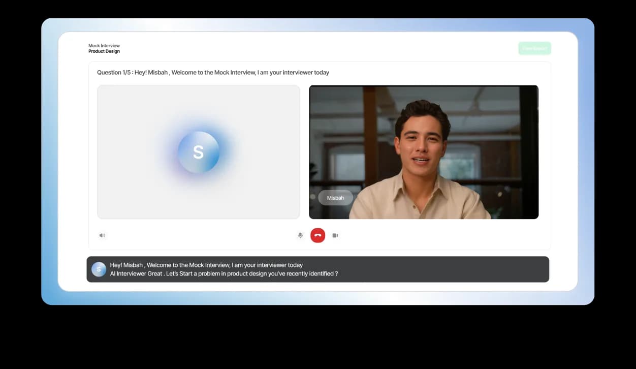 AI interview in progress