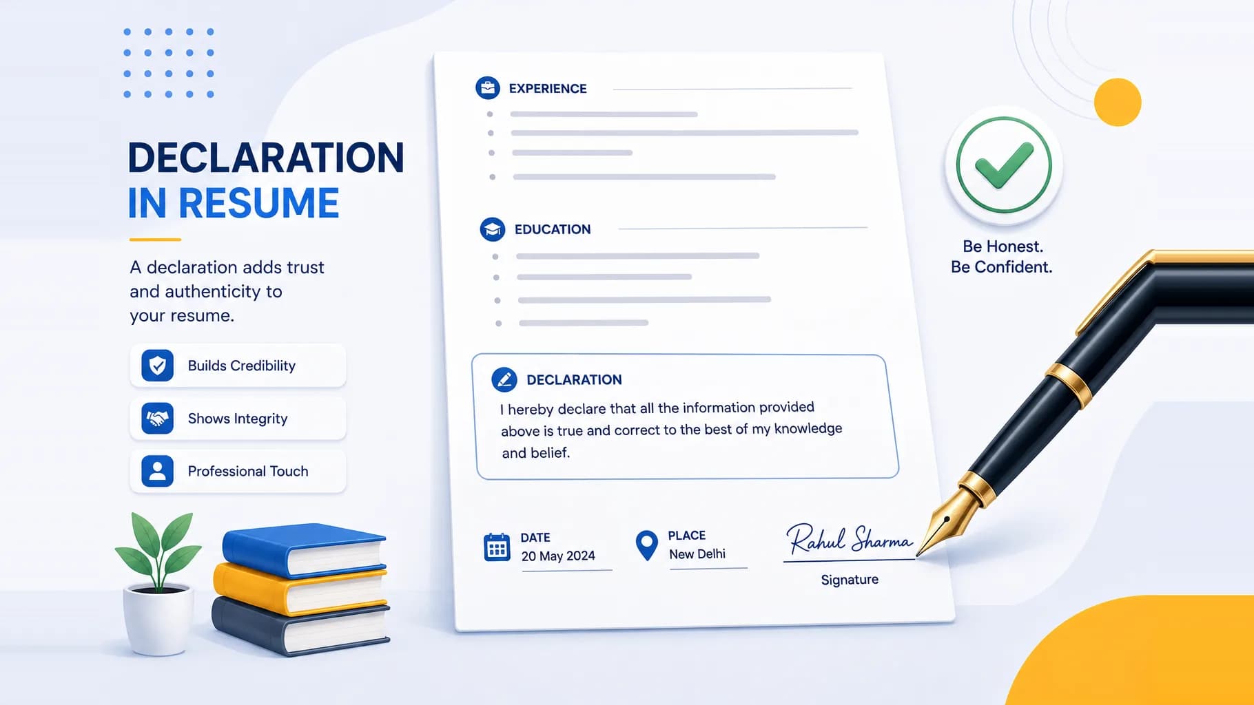 Declaration in Resume: Format, 25+ Examples and When to Use It (2026)
