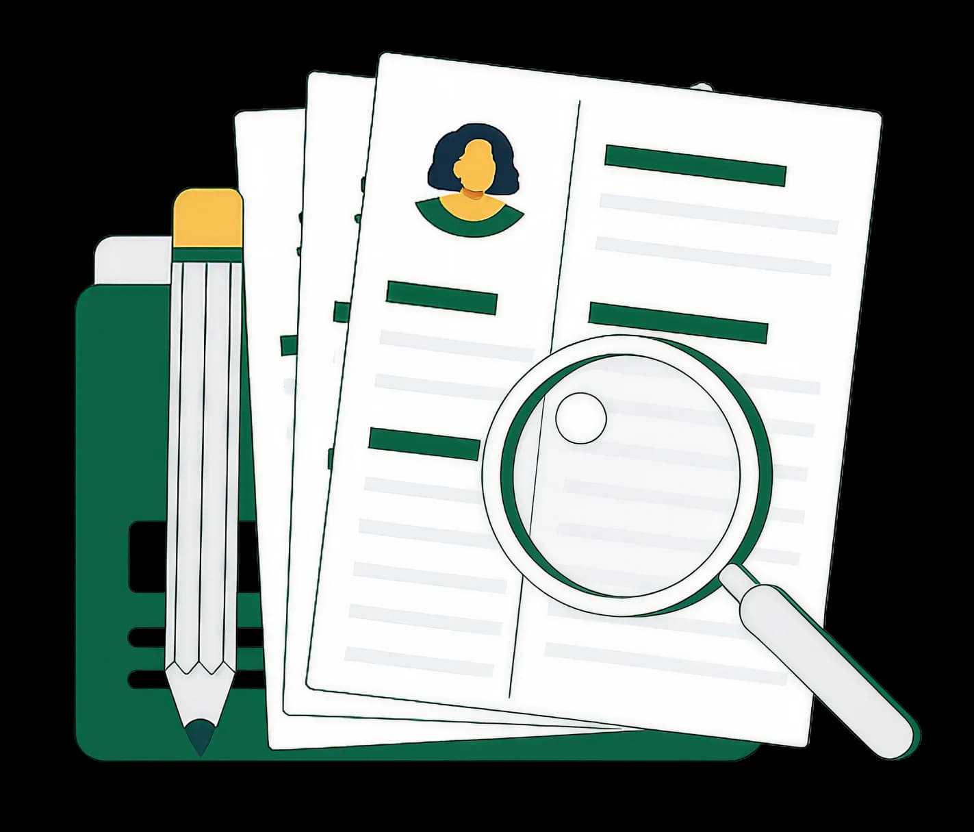 Infographic showing ATS resume filtering process