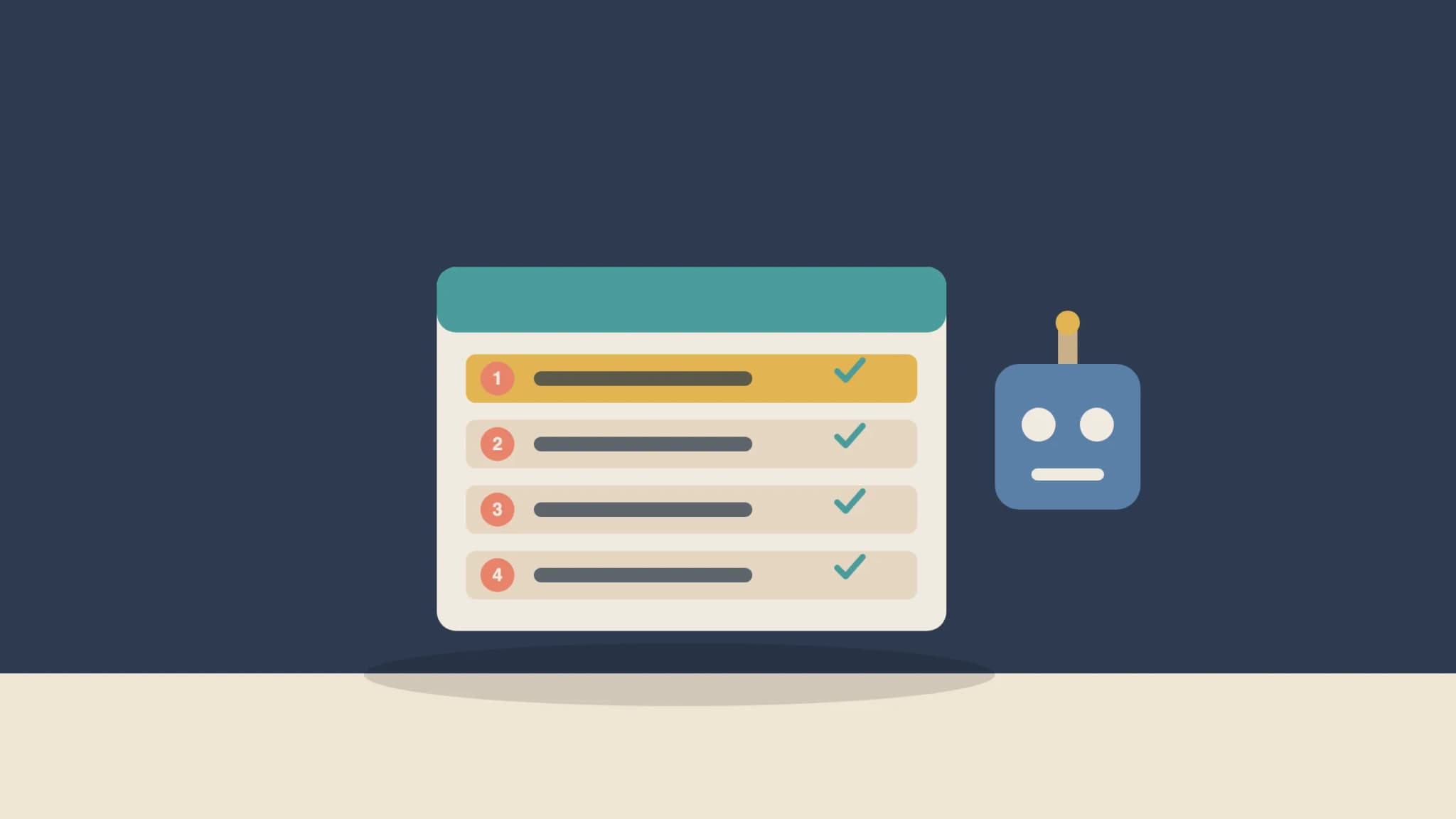Illustration of AI recruiting software ranking top candidate picks on a dashboard