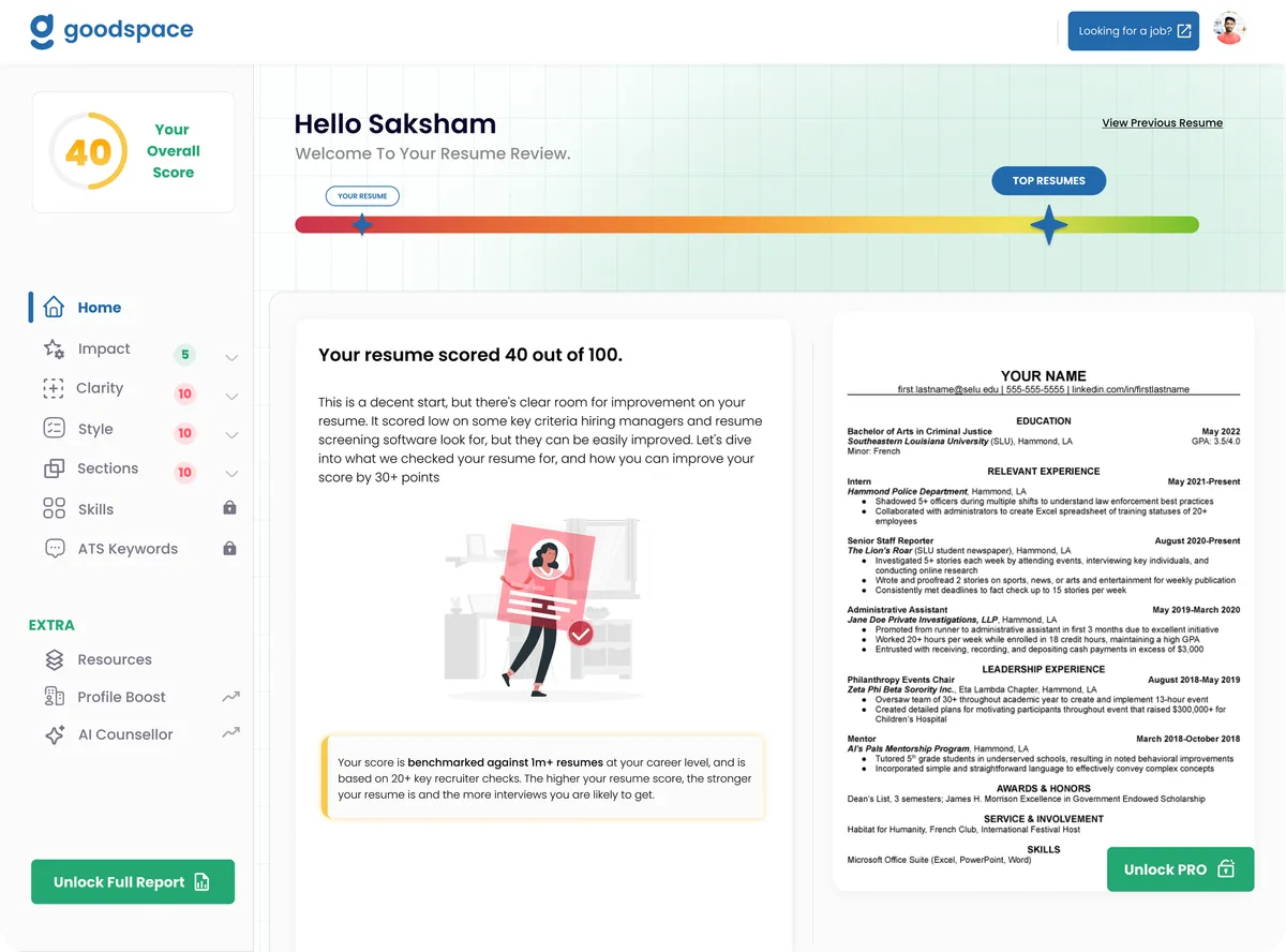 ATS Resume Scanner Dashboard