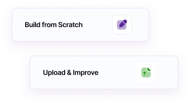 Easily Create or Import Resume