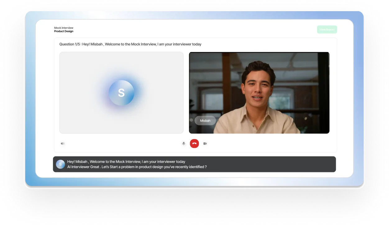 AI interview in progress