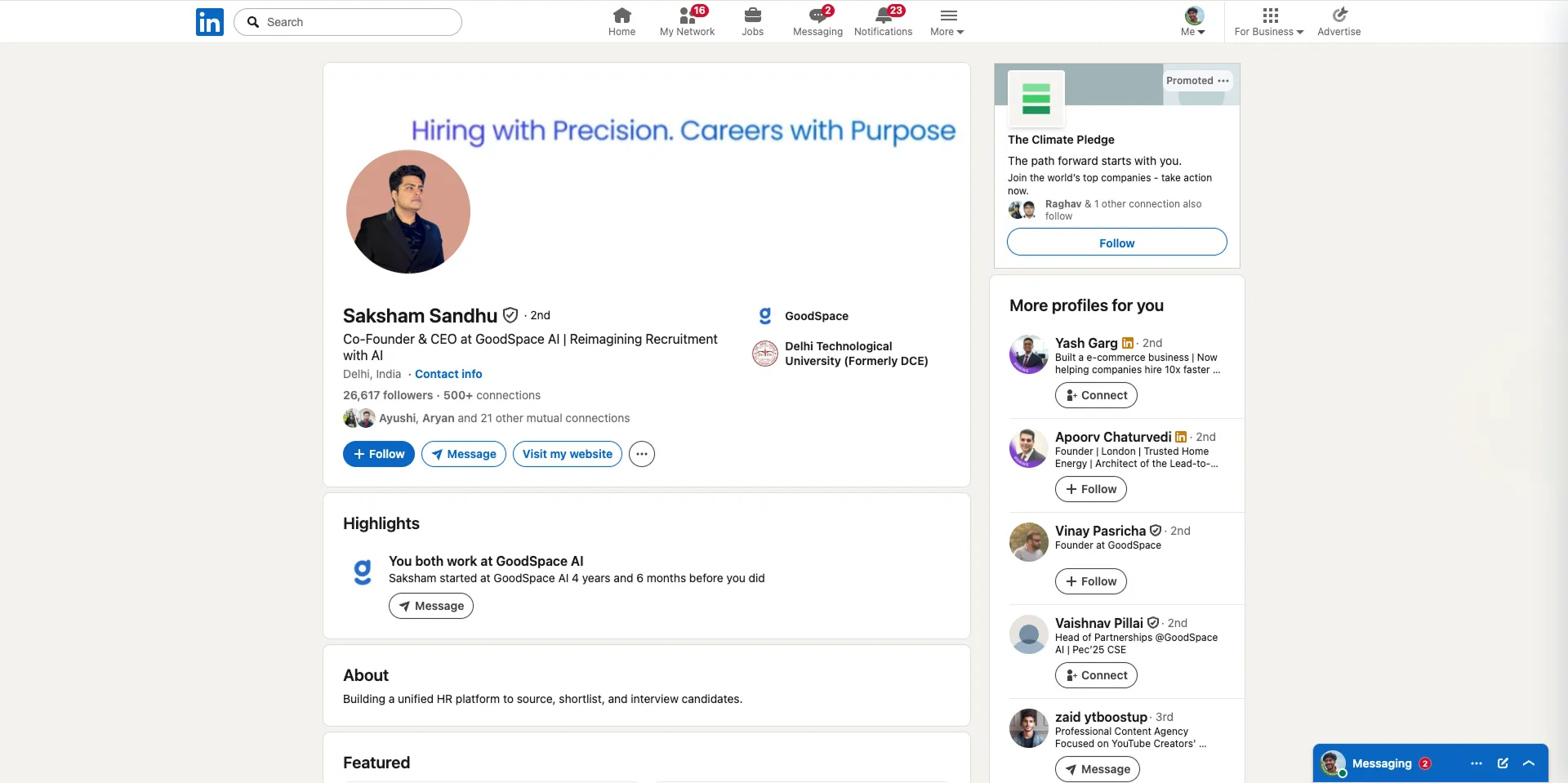 LinkedIn optimizer